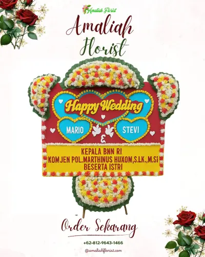 Karangan Papan Bunga Pernikahan di Purbatua Pijor Koling